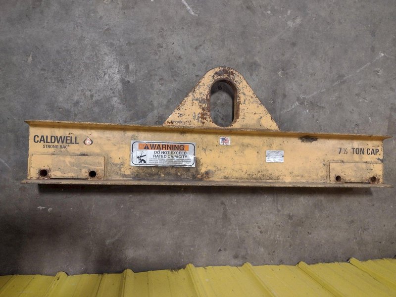 15,000 LBS CALDWELL MODEL 20-7.5-4 LIFTING BEAM/SPREADER BAR. STOCK # 1264122