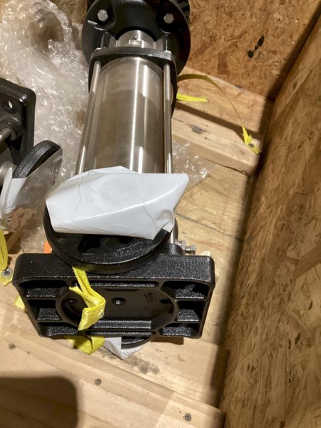 GRUNDFOS CRN19AFGJ-C-E PUMP W/ BALDOR 84Z04053 SUPER-E MOTOR USED