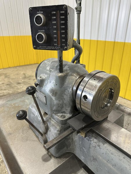 9" X 28" HARDINGE DV-59 LATHE WITH THEMAC ID GRINDER SPINDLE : STOCK #22733