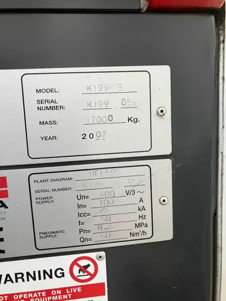 2007 Fidia K199 5-Axis Vertical Machining Center