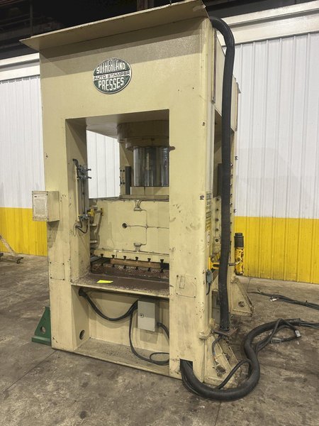660 TON SUTHERLAND MODEL #HD1 HYDRAULIC 4 POST GUIDED RAM PRESS 15&quot; STROKE: YOBRO #24088