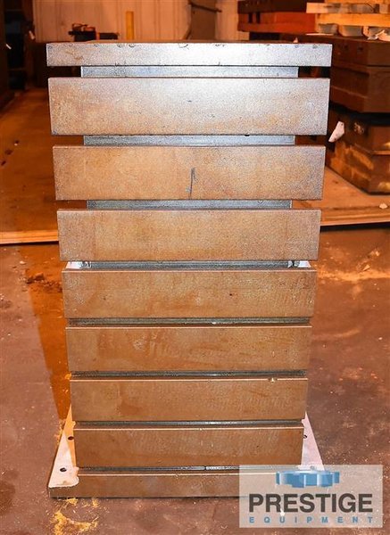 40&quot;H x 20.5&quot; W x 22&quot; D, DeVlieg Stackable Angle Plate, T-Slotted 2 Piece Stackable