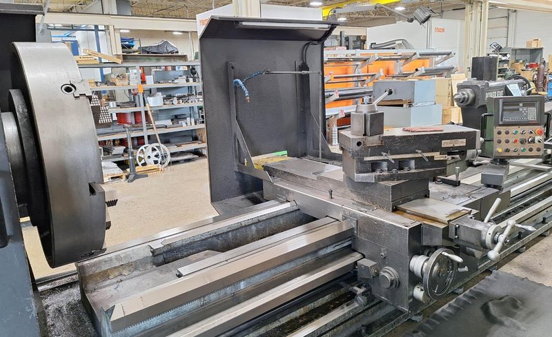 American Turnmaster Power Five 45″ x 160″ Engine Lathe, 2014 – 10″ Bore, DRO, Steady Rests, Rear Chuck Mount