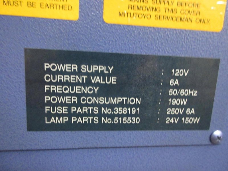 Mitutoyo Model PH-A14 Optical Comparator with KA-12 Counter DRO- Auction Item
