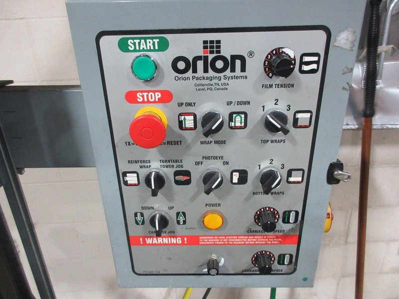 Orion Packaging Inc. Semi Automatic Shrink Wrapper and Pallet Scale, Max Load 55"x55"x82" 4000lbs Dynamic, 8000lb Static Capacity- Auction Item