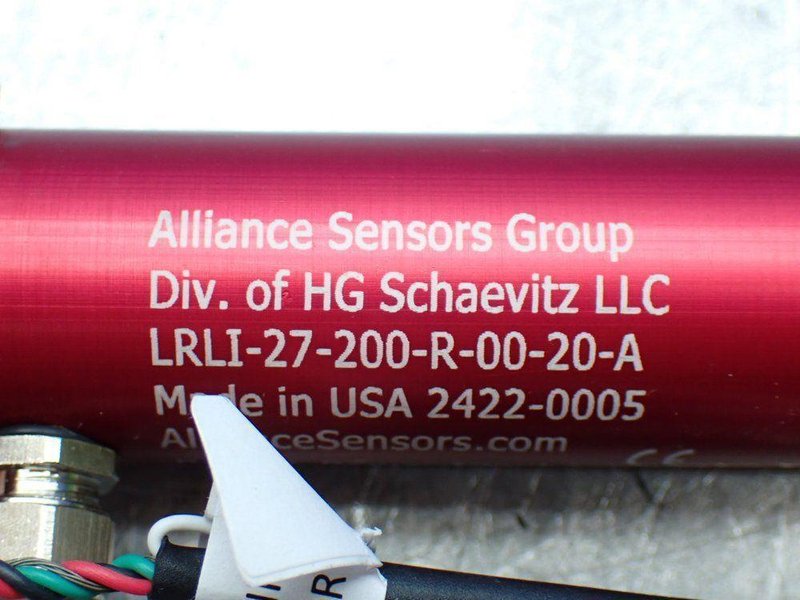 ALLIANCE SENSORS GROUP 2 LINEAR VARIABLE INDUCTIVE TRANSDUCER POSITION SENSORS  -  LRLI-27-200-R-00-20-A