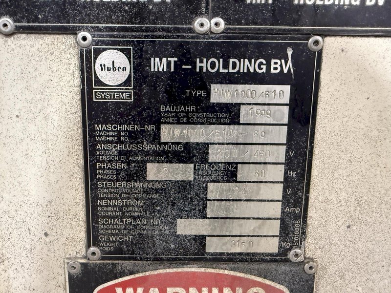 110 TON MUBEA MODEL #HIW 1000/610 HYDRAULIC IRONWORKER: YOBRO #25673