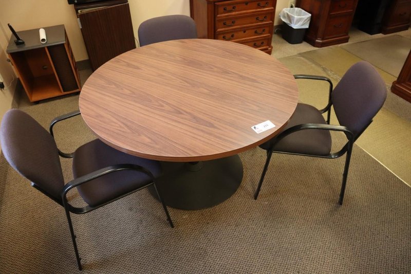 Round 47" Table and 3 Matching Chairs- Auction Item