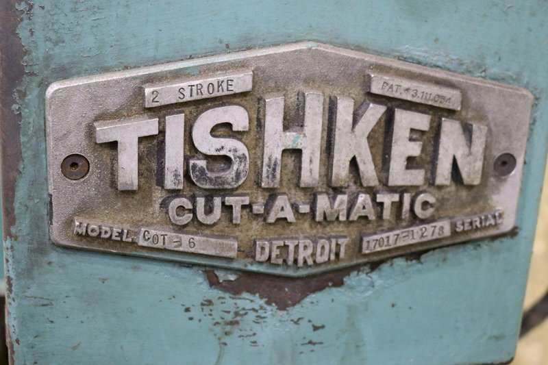 18 TON TISHKEN MODEL #COT-6 CUTOMATIC CUTOFF PRESS: STOCK #70959