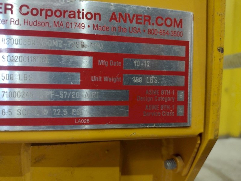 500 LBS ANVER SERIES VPF-57 AIR VAC PACK AIR VACUUM PACK: STOCK #23234