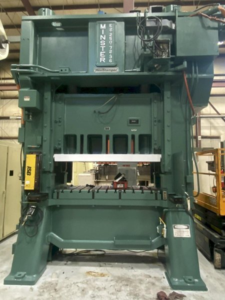 250 Ton MINSTER E2-250-72-36 Hevi-Stamper Straight Side Mechanical Metal Stamping Press, New 1988