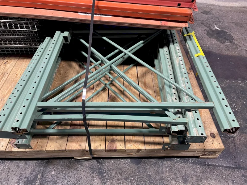 RACKING 48”W X 96”H ; DECKING 58”W X 49”D PALLET RACKING, WIRE DECKING  -  TEAR DROP