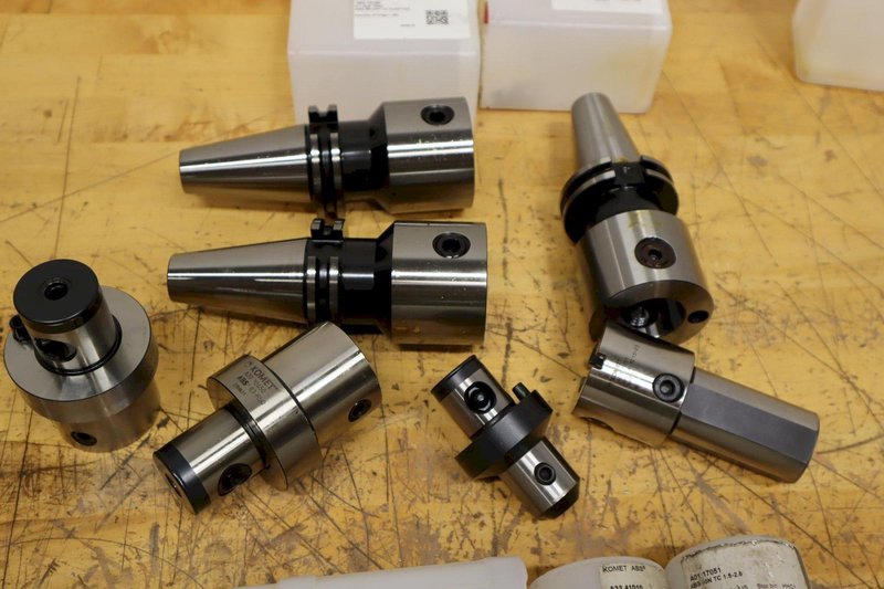 Komet A52 10160 CAT40 ABS63 Modular Tool Holders (3pcs) with Assorted ABS Adapters ***All New in Packages***- Auction Item