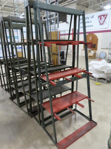 Pollard 3-Shelf Metal Stock Racks 3' Wide x 2' Deep x 7 High , (6) Total- Auction Item