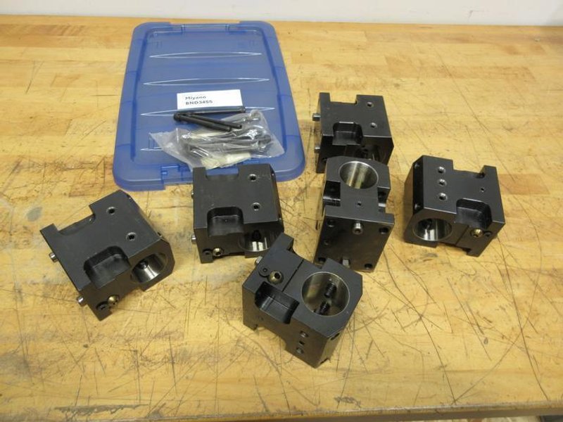 BMT (6) Miyano Tool Holders 1.75" Diameter, 56mm x 68mm Bolt Pattern with Mounting Bolts- Auction Item