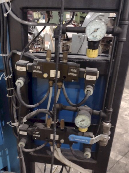 12" ITW WELDING AUTOMATION LATHE, WITH MILLER WELD CONTROLLER &amp; MILLER XMT 304 SERIES ARC WELDER: YOBRO #24402