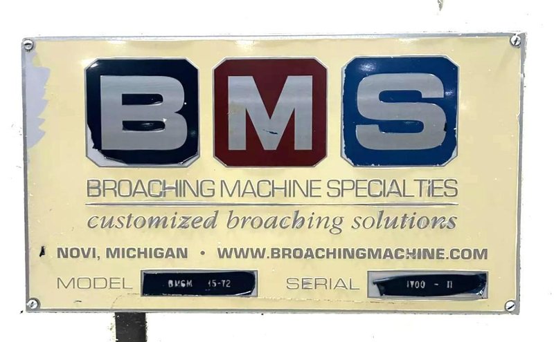 BMS 15 Ton X 72" Model BMSM 15X72Screw Mate Servo Driven Table Up Broach.