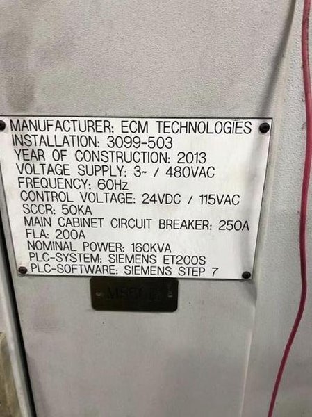 ECM TECHNOLOGIES VACUUM CARBURIZATION FURNACE NEW 2013. STOCK # 0328826