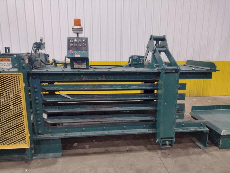 24" X 36" X 96" LONG AMERICAN MODEL #10447 HYDRAULIC HORIZONTAL BALER: YOBRO #24745