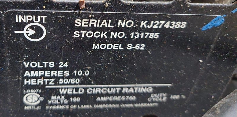 MILLER S-62 24V WIRE FEEDER USED