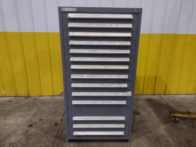 15 DRAWER STANLEY VIDMAR PARTS CABINET 30" X 27.5"X 60" : YOBRO 25552