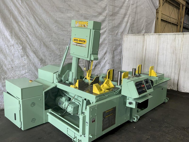 18" X 22" HYD-MECH V-18APC AUTOMATIC TILT FRAME VERTICAL BAND SAW: STOCK #81007"
