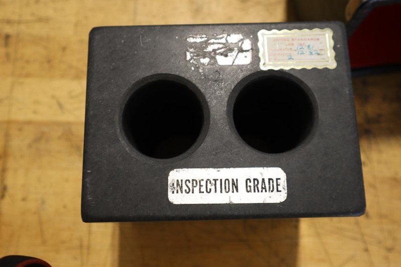 Micro-Flat Precision Granite Block 6" x 4.5" x 6" High with (2) 2.75" Diameter Holes, Protective Case- Auction Item