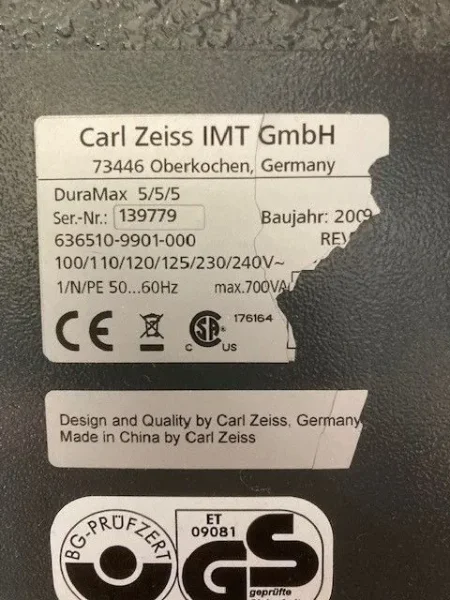 2009 ZEISS DURAMAX 5/5/5 | Coordinate Measuring Machines