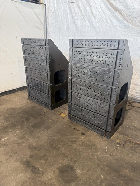 36" WIDE X 60" TALL X 24" DEEP T-SLOTTED ANGLE PLATE SET. STOCK # 0222426