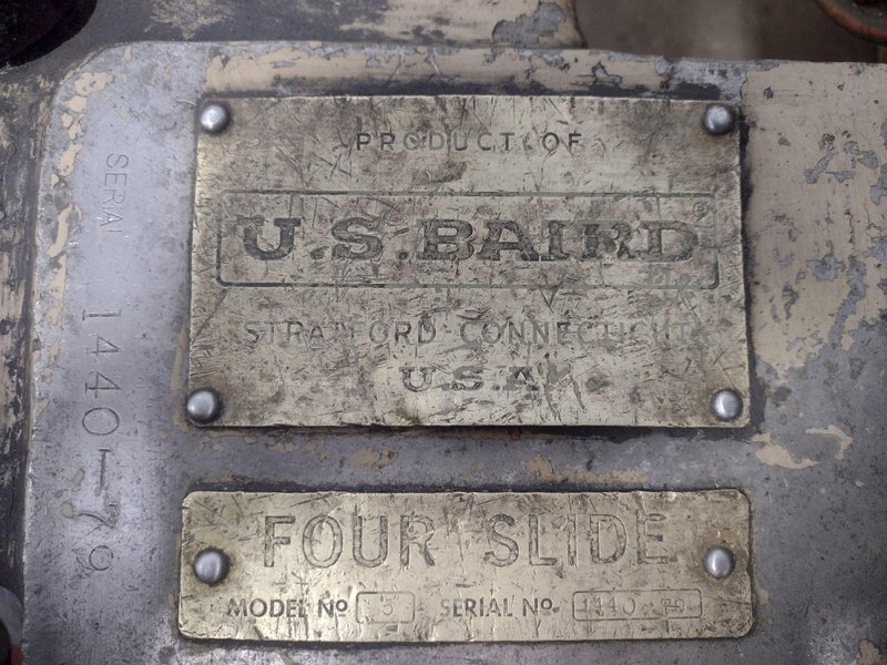 5/16&quot; BAIRD MODEL #5 FOUR-SLIDE WIRE FORMING MACHINE: STOCK #15593