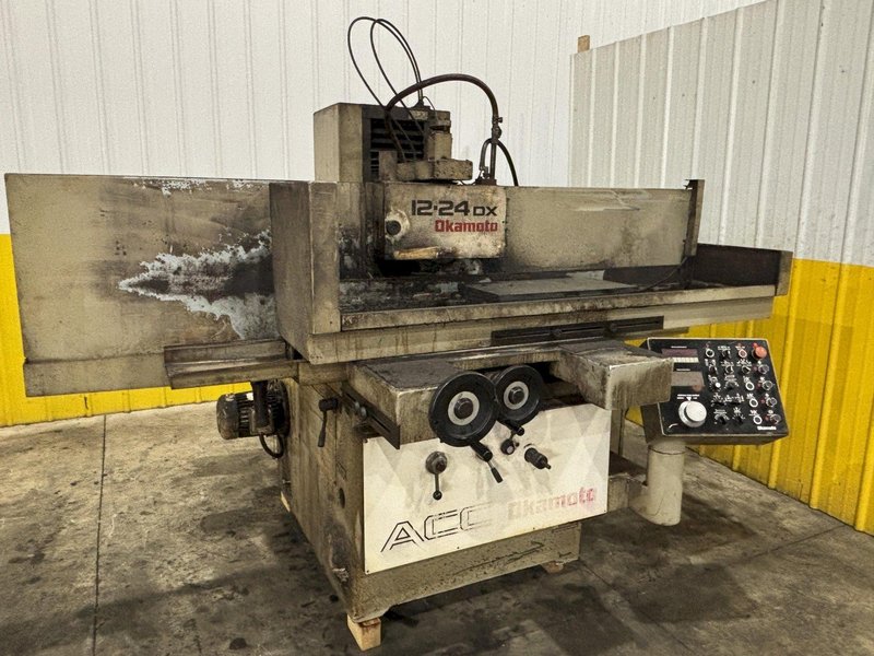 12&quot; X 24&quot; OKAMOTO MODEL #12-24 DX 3 AXIS HYDRAULIC SURFACE GRINDER: YOBRO #23846