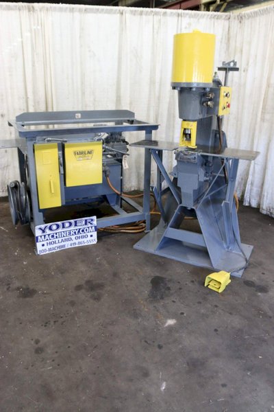 100 TON FABRILINE HYDRAULIC FLANGE PUNCH &amp; HYDRAULIC TANK: STOCK #69703