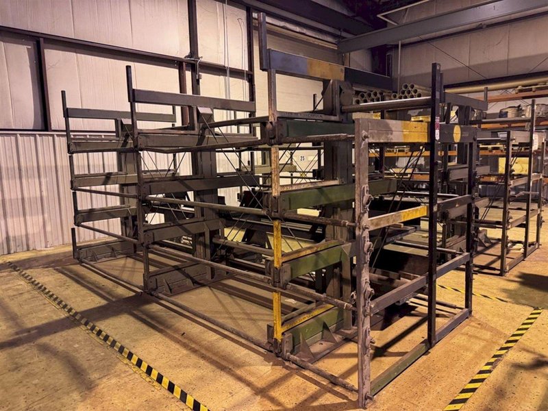 STEEL STORAGE SYSTEM 4T-3G-30X12R-20&#039; RETRACTABLE ARM STOCK RACK. STOCK # 1109825