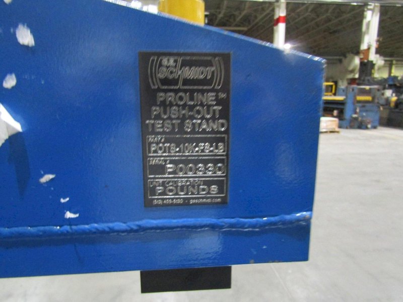 10,000 LBS G.E. SCHMIDT POTS-10K-FS-LB NUT &amp; BOLT WELD TEST PRESS