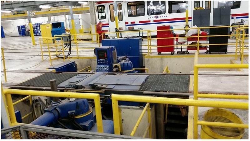 58" AMERICAN UNDER-FLOOR RAILWAY RE-PROFILE / TRUING WHEEL LATHE: YOBRO #24056