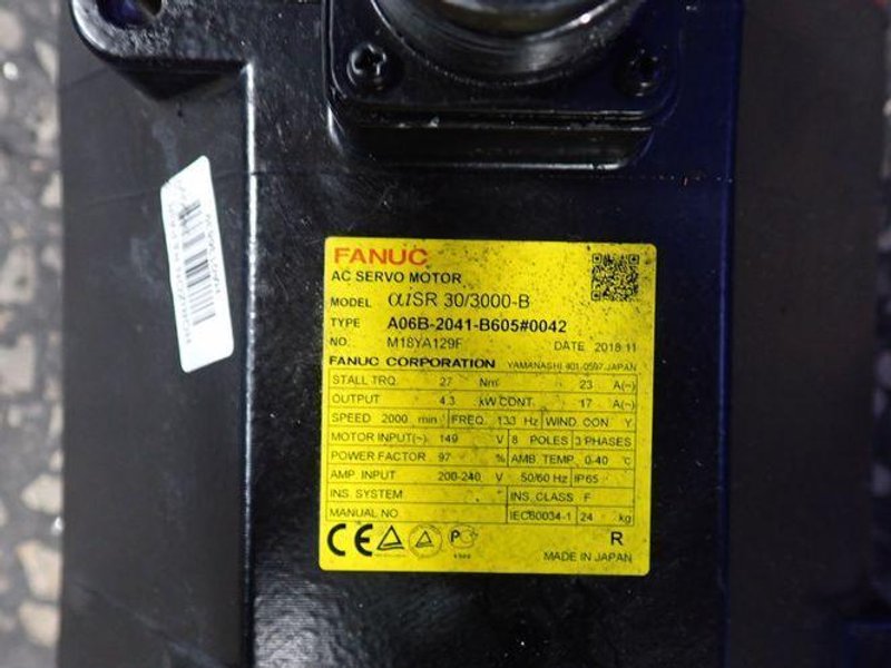 Fanuc  4.3 Kw Servo Motor  - Ai Sr30/3000-b / A06b-2041-b605#0042