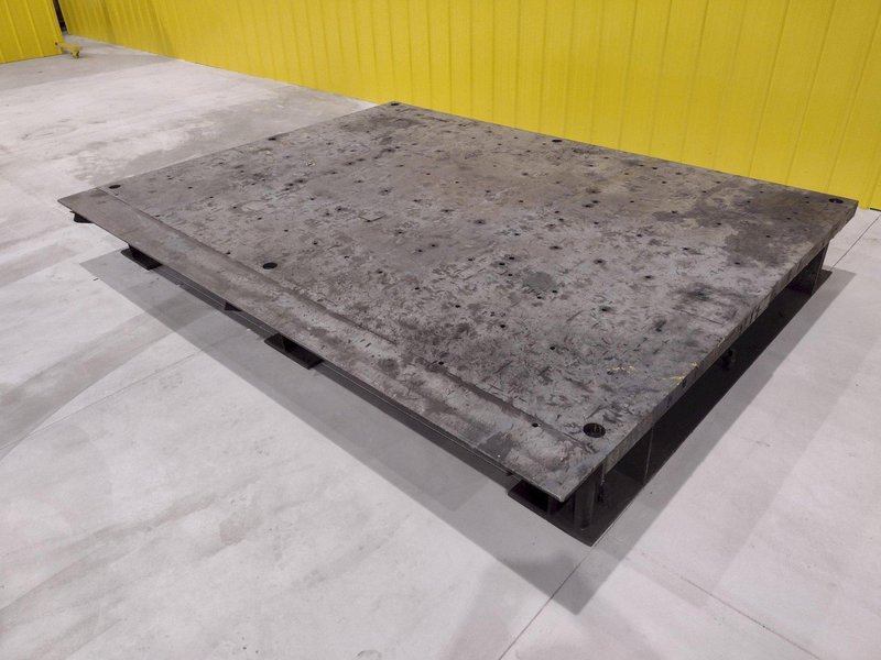 92&quot; X 120&quot; HEAVY DUTY STEEL SURFACE PLATE LAYOUT TABLE: STOCK #19730