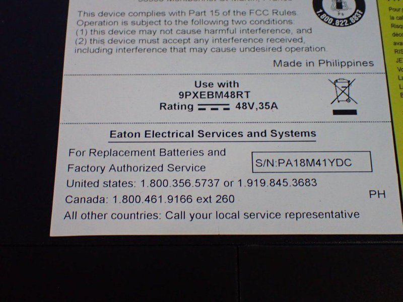 EATON 1350WATT RACK MOUNT UNINTERRUPTIBLE POWER SUPPLY  -  9PX1500RT
