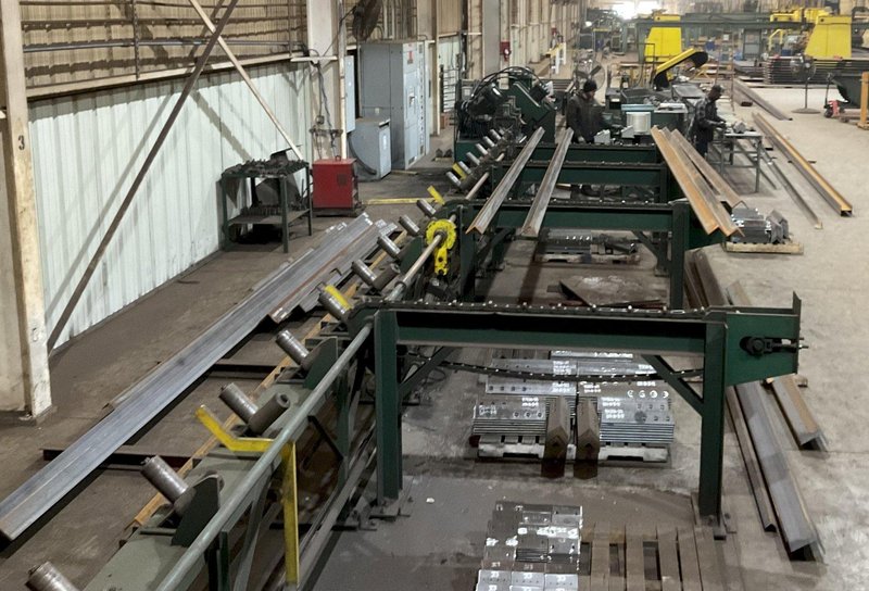 6" x 6" x 1/2" CONTROLLED AUTOMATION MODEL #ABL-74 AUTOMATIC ANGLE PUNCH &amp; SHEAR LINE: STOCK #24935