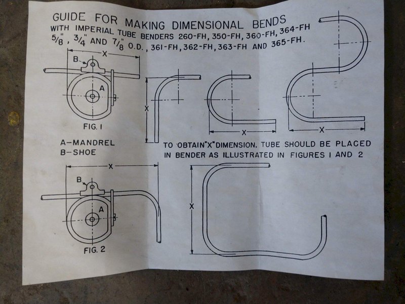 7/8" IMPERIAL TOOL MODEL #260-FHA BLUE DOT CONDUIT BENDER #P0000153: STOCK 14717