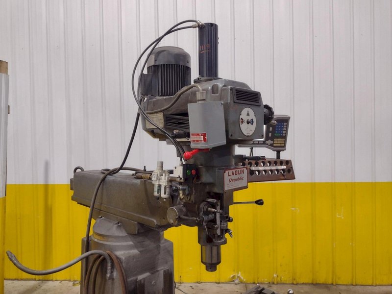 3 HP LAGUN MODEL #FTV-2 VERTICAL RAM TYPE KNEE MILL WIGH DRO &amp; POWER FEED  : YOBRO 25403