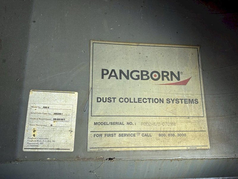 15 HP PANGBORN MODEL #PC02-8 DUST COLLECTOR: STOCK #22342