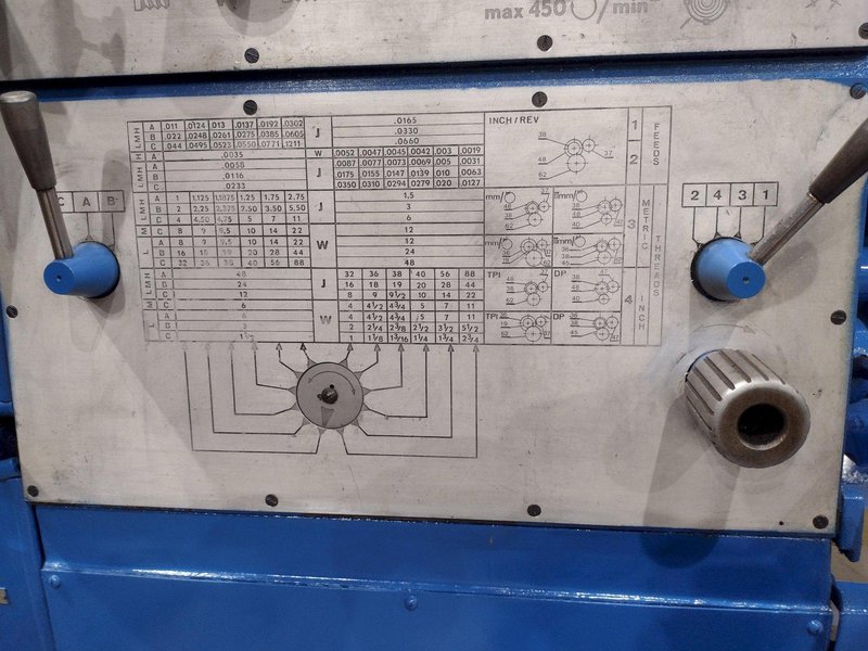 24&quot; X 132&quot; TOOLMEX MODEL #TUR-560 INDUSTRIAL ENGINE LATHE, 3.5&quot; HOLE: STOCK #21266
