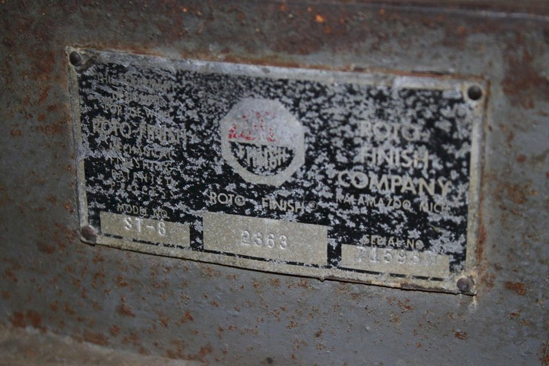 ROTO FINISH MODEL ST-8  VIBRATORY BOWL FINISHING MACHINE: STOCK #76438