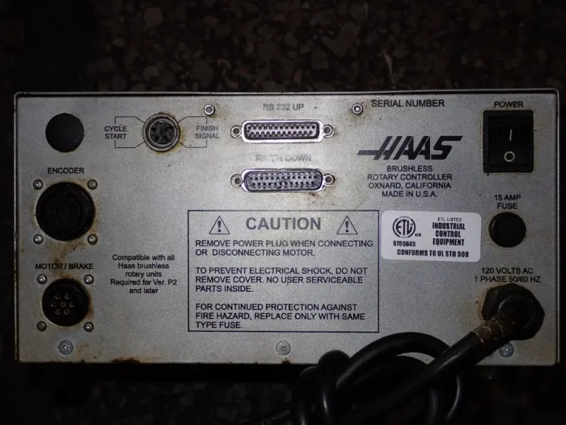 HAAS AUTOMATION INC BRUSHLESS ROTARY CONTROL