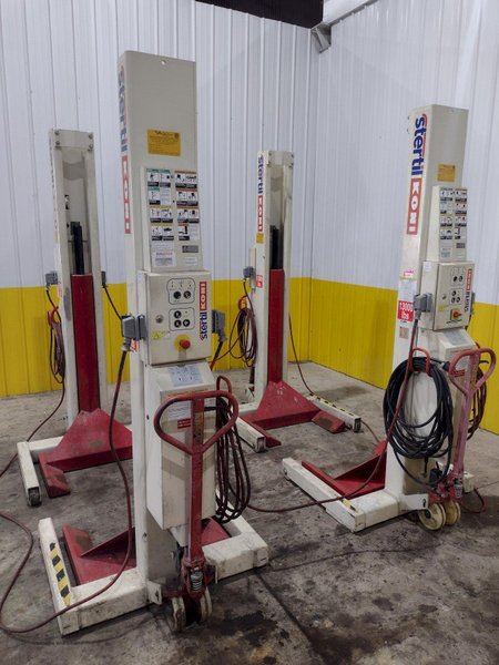 (4) 13,000 LBS STERTIL-KONI MODEL ST-1060 HEAVY DUTY MOBILE COLUMN LIFT JACKS: STOCK #23063