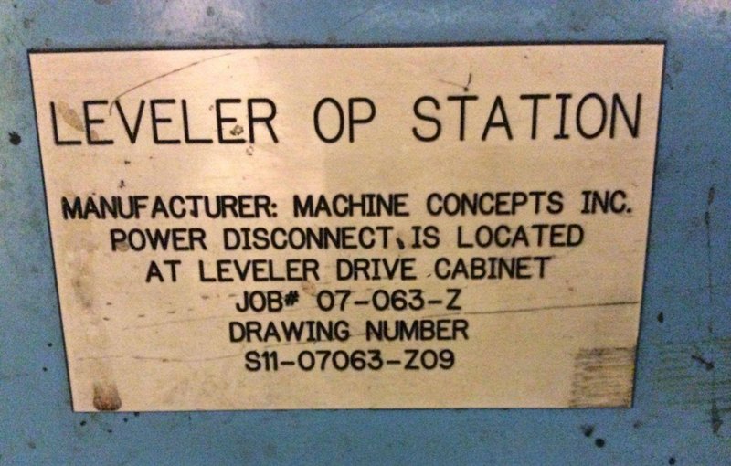 24" X .050" MACHINE CONCEPTS 21 ROLL PRECISION LEVELER, NEW 2007: STOCK #14174