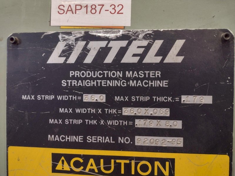 36" X .069" LITTELL MOTORIZED COIL STRAIGHTENER 8" X .179" : YOBRO #25421