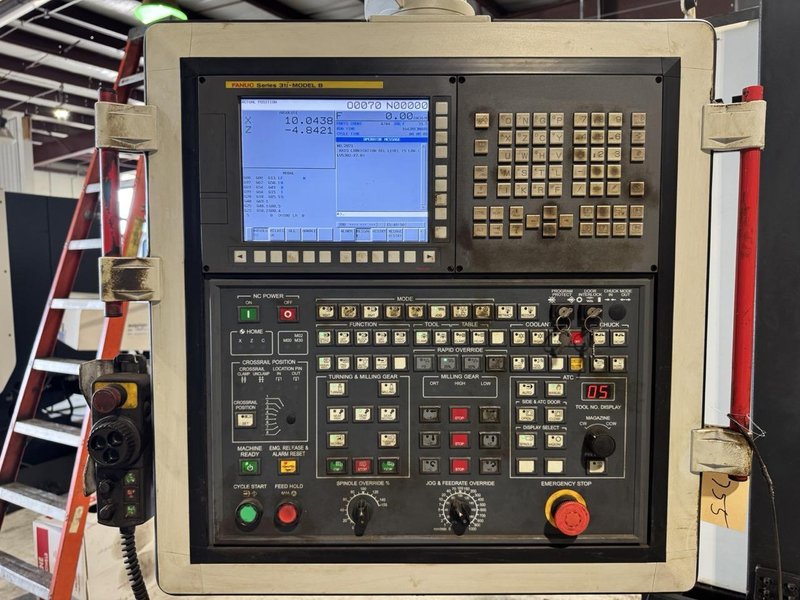 HNK NT-10/12F CNC Vertical Turret Lathe, 2019 – 39.4″ Table, 49.2″ Swing, Fanuc Control, 12 ATC