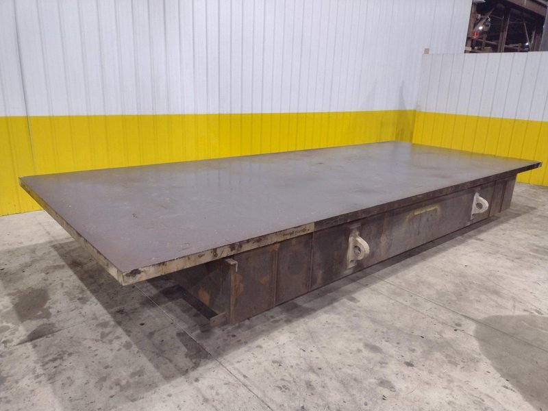 97&quot; X 241&quot; STEEL LAYOUT TABLE WITH 3&quot; PLATE TOP: STOCK 11833